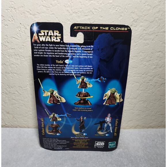 Star Wars Attack Of The Clones Yoda Jedi Master 2" Action Figure (Hasbro, 2002) - Picture 4 of 8